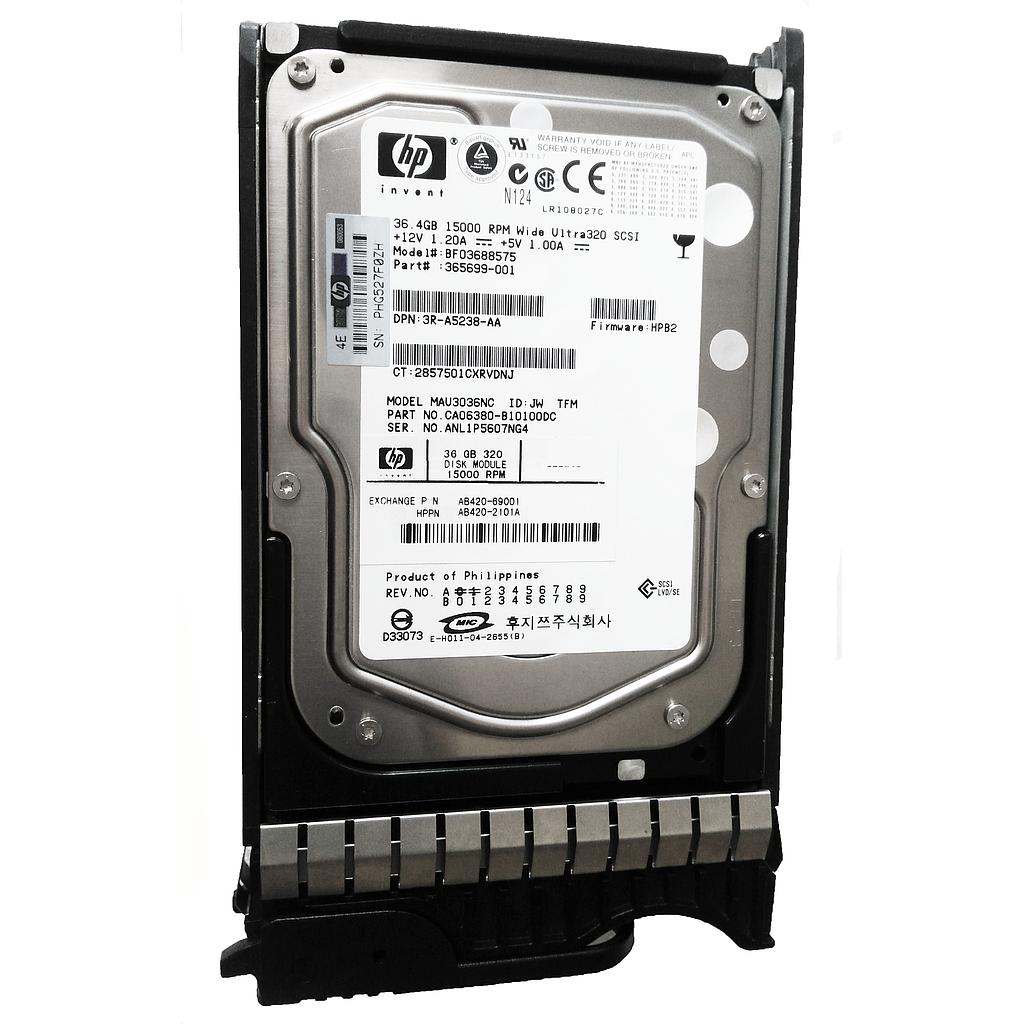 HP 36GB 15KRPM U320 SCSI 3.5" HDD