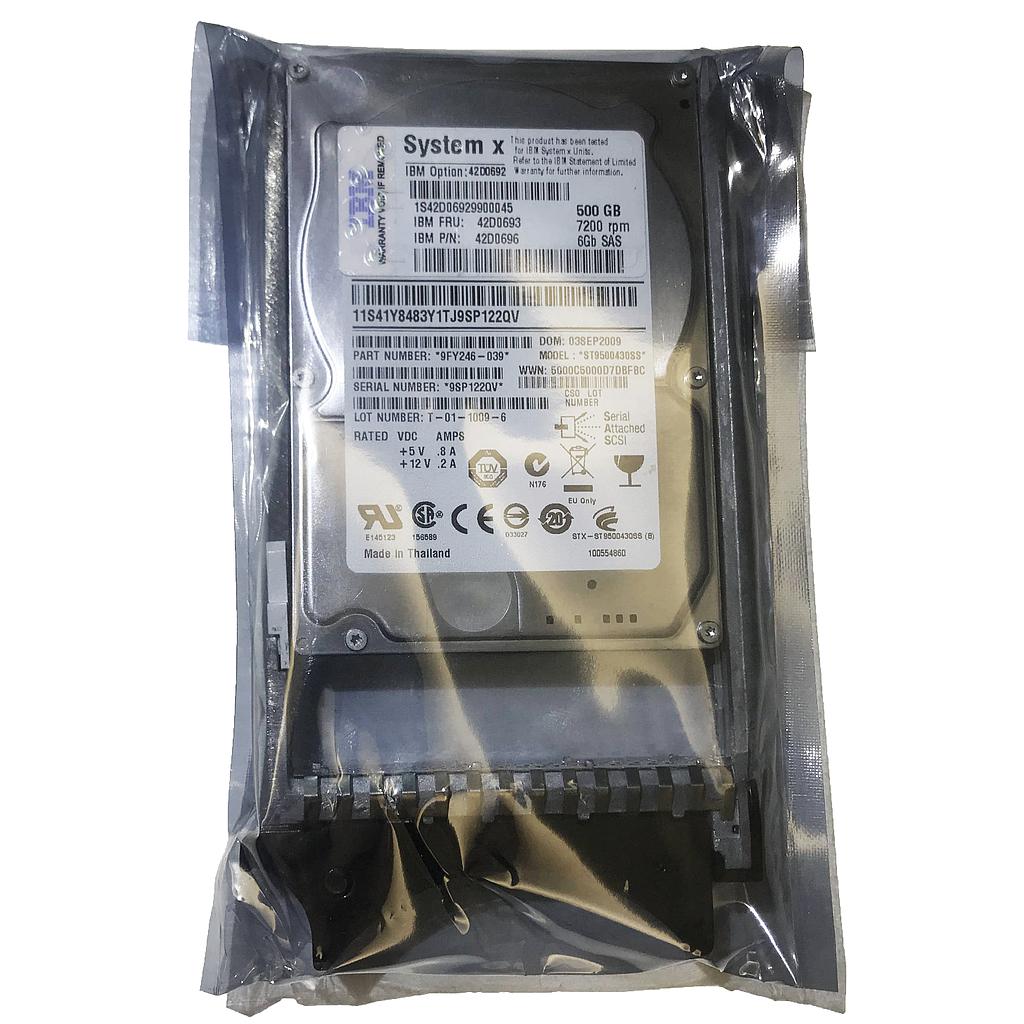IBM 500GB 7.2K rpm 2.5inch SAS HDD