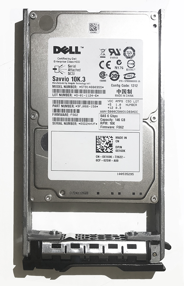 Dell 146GB 2.5” SAS HDD