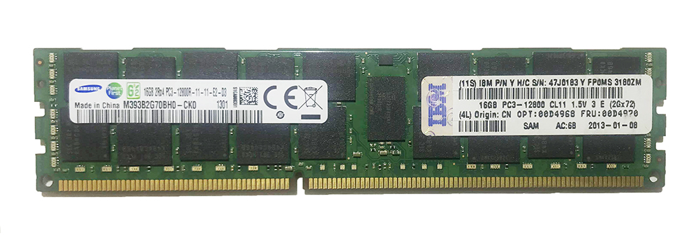 IBM内存 IBM 16GB 2Rx4 PC3-12800 ECC DDR3 1600MHz RDIMM