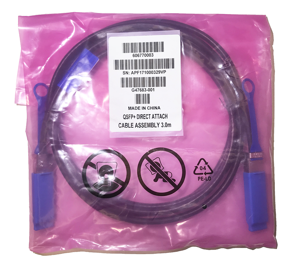 Ethernet 40G QSFP+ Twinaxial Cable 3M