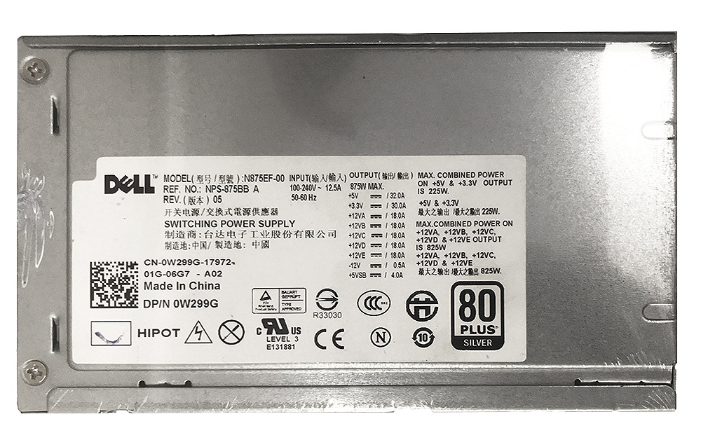 Dell T5500/T5400 875W Power Supply 