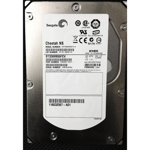[ST3300955FCV/101-000-086/101-000-124 /101-000-177]  [101 000 177]EMC 300GB 10000RPM Fibre Channel 4Gbps 16MB Cache (512-bytes)  3.5-inch
