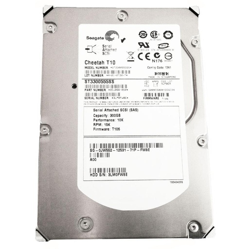 [0FW956/0JW552/0RN828/ST3300555SS/9DJ066-052] Dell 300GB 3.5inch SAS HDD for PowerEdge 