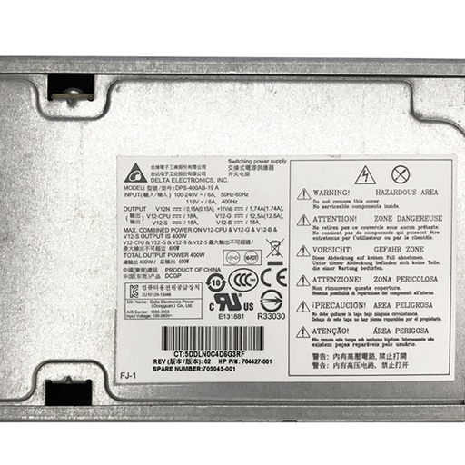 [705045-001/704427-001/DPS-400AB] HP Z230 Workstation PC 400W Power Supply 