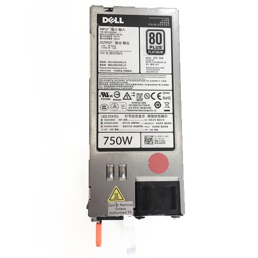 [E750E-S0/W0CTF/06W2PW/CWKMX] 戴尔电源 DELL PowerEdge R720/R620/R520/T620 750W Power Supply