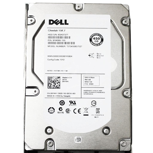 [ST3450857SS/0H995N/0R749K/FM501/0959R4/MFN12] 戴尔硬盘 Dell 450GB 15K 3.5" SAS HDD