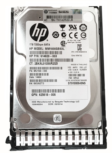 [655710-B21/656108-001/614829-003/625618-006] 惠普硬盘 HP 1TB 6G 7.2K 2.5" SATA SC HDD