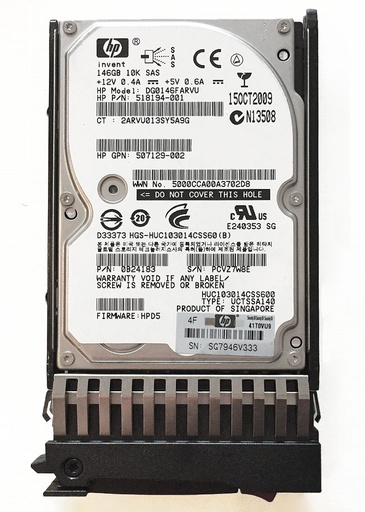 [518194-001/507129-002/507119-001/DG0146FAMWL] 146GB Server HP Hardisk Drive