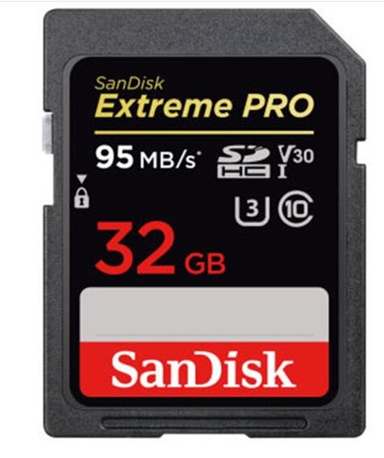 [32GB /95MB/s ] Sandisk Extreme Pro 32GB SDHC UHS-I 95MB/S V30 U3 Class 10 4k Memory Card SD Card