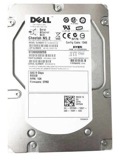 [ST3600002SS/0K054N/0R752K] Dell SAS 600GB 10K 3.5inch SAS K054N 0R752K