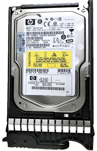 [AB421-69001/AB421-2101A/0950-4649] HP 73GB 15k RPM U320 SCSI 3.5" HDD