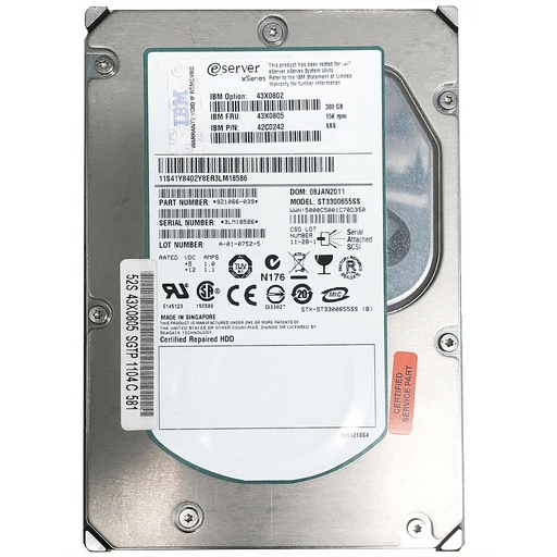 [42C0242/43X0805/43X0802] IBM 300GB 15K 3.5 SAS