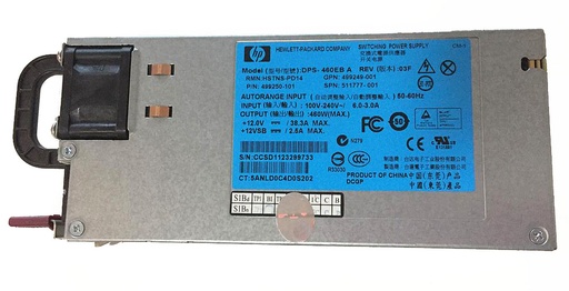 [656362-B21/660184-001/643931-001/643954-101/511777-001/499249-001/499250-101/DPS-460EB] HP DL380G6 G7 DPS-460EB A HSTNS