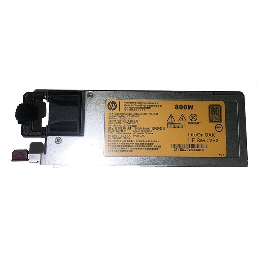 [723599-001/754381-001/723600-201/720479-B21] HP 800w FS Platinum AC PSU for Gen9