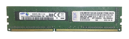 [00D5018/00D5016/47J0136/M391B1G73QH0-YK0] IBM 8GB DDR3 1RX8 1600MHZ PC3-12800 ECC RAM 