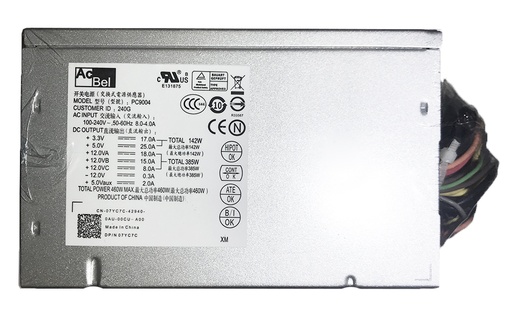 [DPS-460DB-4/D460AM-03/HU460AD-01/AC460AD-00/H460AD-00/07YC7C/PC9004/7P3WV/DGX9R/6GPR9/WY7XX/HMCPC/6GXM0/] Dell 460W Power Supply
