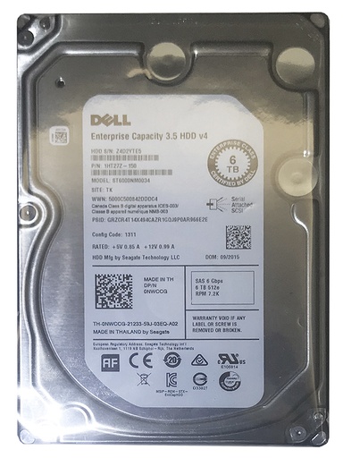 [NWCCG/ST6000NM0034] Dell 6TB 7.2K SAS 6Gbps 3.5" HDD